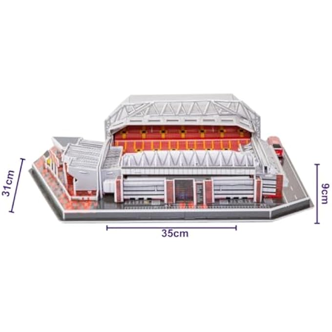 3D STADIUM PUZZLE LIVERPOOL ANFIELD STADIUM GRAND UNIQUE & COLLECTIBLE MODEL ASSEMBLY BUILDING KIT FOR KIDS & ADULTS 113PCS - Image 4